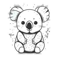 schattig koala vector illustratie. hand- getrokken schetsen van koala.