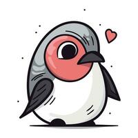 schattig tekenfilm pinguïn. vector illustratie. geïsoleerd Aan wit achtergrond.