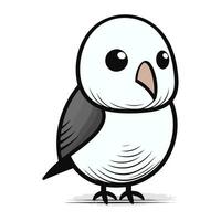 schattig tekenfilm vogel geïsoleerd Aan een wit achtergrond. vector illustratie.