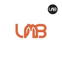 brief umb monogram logo ontwerp vector