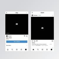 instagram 2 pagina 2021 mockup-sjabloon vector