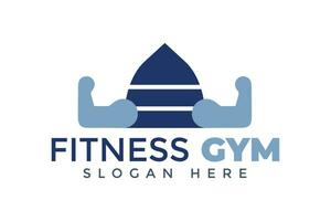 modern minimalistische Sportschool geschiktheid logo. bodybuilding werkzaamheid logo ontwerp sjabloon vector