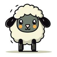 schapen schattig tekenfilm dier karakter vector illustratie