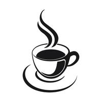 kop van heet drankje, mok van koffie, thee enz. koffie kop met stoom- vector icoon.
