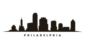 Philadelphia horizon en oriëntatiepunten silhouet vector