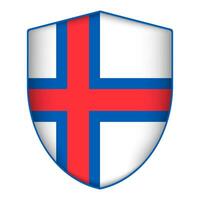 Faeröer eilanden vlag in schild vorm geven aan. vector illustratie.