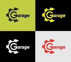 garage logo, elementen kleur variatie abstract icoon. modern logo, bedrijf sjabloon. vector