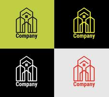 gebouw logo, elementen kleur variatie abstract icoon. modern logo, bedrijf sjabloon. vector