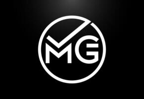 eerste brief m g logo ontwerp vector. grafisch alfabet symbool voor zakelijke bedrijf identiteit vector