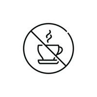 Nee drinken toegestaan lijn icoon symbool vector geïsoleerd Aan wit achtergrond