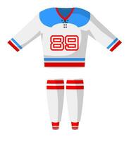 sport- kleding, hockey speler uniform vector