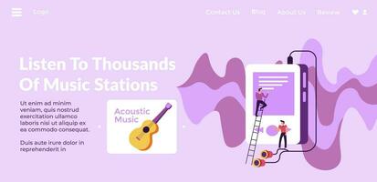 luister naar duizenden van muziek- stations website vector