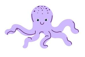 tekenfilm personage van aquatisch schepsel, Octopus vector