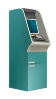 Geldautomaat geautomatiseerd teller machine, bank systemen vector