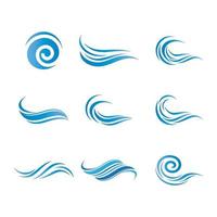 water wave logo afbeeldingen vector