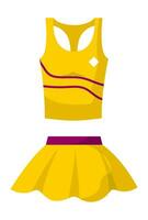 cheerleader kostuum kleding, top en rok vector