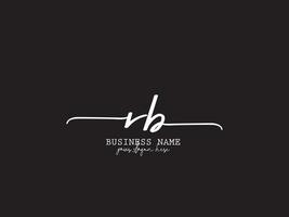 luxe rb logo icoon vector, vrouwelijk rb handtekening logo brief vector