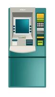 geautomatiseerd teller machine of bank geldautomaat vector