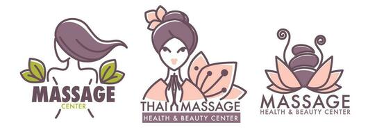 massage Gezondheid en schoonheid centrum, Thais cultuur vector