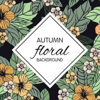 herfst bloemen kaart, banier of poster ontwerp vector