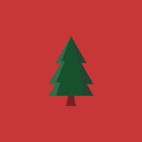 kerstboom pictogram vlakke afbeelding vector