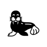 walrus icoon in vector. illustratie vector