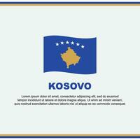 Kosovo vlag achtergrond ontwerp sjabloon. Kosovo onafhankelijkheid dag banier sociaal media na. Kosovo ontwerp vector