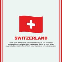 Zwitserland vlag achtergrond ontwerp sjabloon. Zwitserland onafhankelijkheid dag banier sociaal media na. Zwitserland tekenfilm vector