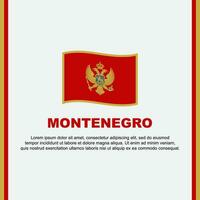 Montenegro vlag achtergrond ontwerp sjabloon. Montenegro onafhankelijkheid dag banier sociaal media na. Montenegro tekenfilm vector