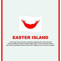 Pasen eiland vlag achtergrond ontwerp sjabloon. Pasen eiland onafhankelijkheid dag banier sociaal media na. Pasen eiland tekenfilm vector
