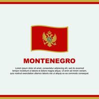 Montenegro vlag achtergrond ontwerp sjabloon. Montenegro onafhankelijkheid dag banier sociaal media na. Montenegro ontwerp vector