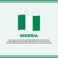 Nigeria vlag achtergrond ontwerp sjabloon. Nigeria onafhankelijkheid dag banier sociaal media na. Nigeria ontwerp vector