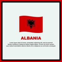 Albanië vlag achtergrond ontwerp sjabloon. Albanië onafhankelijkheid dag banier sociaal media na. Albanië banier vector