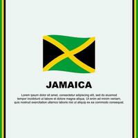 Jamaica vlag achtergrond ontwerp sjabloon. Jamaica onafhankelijkheid dag banier sociaal media na. Jamaica tekenfilm vector