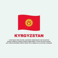 Kirgizië vlag achtergrond ontwerp sjabloon. Kirgizië onafhankelijkheid dag banier sociaal media na. Kirgizië achtergrond vector