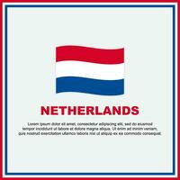 Nederland vlag achtergrond ontwerp sjabloon. Nederland onafhankelijkheid dag banier sociaal media na. Nederland banier vector