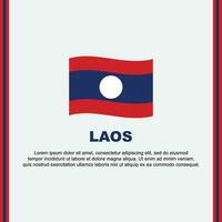 Laos vlag achtergrond ontwerp sjabloon. Laos onafhankelijkheid dag banier sociaal media na. Laos tekenfilm vector