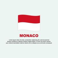 Monaco vlag achtergrond ontwerp sjabloon. Monaco onafhankelijkheid dag banier sociaal media na. Monaco achtergrond vector