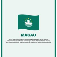 macau vlag achtergrond ontwerp sjabloon. macau onafhankelijkheid dag banier sociaal media na. macau tekenfilm vector