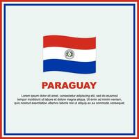 Paraguay vlag achtergrond ontwerp sjabloon. Paraguay onafhankelijkheid dag banier sociaal media na. Paraguay banier vector