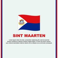 sint maarten vlag achtergrond ontwerp sjabloon. sint maarten onafhankelijkheid dag banier sociaal media na. sint maarten tekenfilm vector