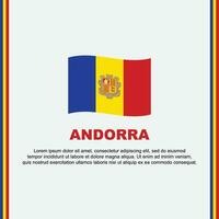 Andorra vlag achtergrond ontwerp sjabloon. Andorra onafhankelijkheid dag banier sociaal media na. Andorra tekenfilm vector