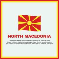 noorden Macedonië vlag achtergrond ontwerp sjabloon. noorden Macedonië onafhankelijkheid dag banier sociaal media na. noorden Macedonië banier vector