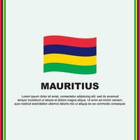 Mauritius vlag achtergrond ontwerp sjabloon. Mauritius onafhankelijkheid dag banier sociaal media na. Mauritius tekenfilm vector