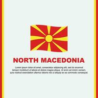 noorden Macedonië vlag achtergrond ontwerp sjabloon. noorden Macedonië onafhankelijkheid dag banier sociaal media na. noorden Macedonië tekenfilm vector