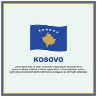 Kosovo vlag achtergrond ontwerp sjabloon. Kosovo onafhankelijkheid dag banier sociaal media na. Kosovo banier vector