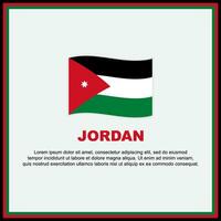 Jordanië vlag achtergrond ontwerp sjabloon. Jordanië onafhankelijkheid dag banier sociaal media na. Jordanië banier vector