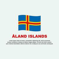 een land eilanden vlag achtergrond ontwerp sjabloon. een land eilanden onafhankelijkheid dag banier sociaal media na. een land eilanden achtergrond vector