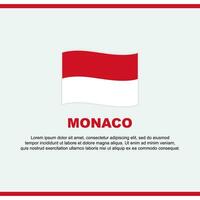 Monaco vlag achtergrond ontwerp sjabloon. Monaco onafhankelijkheid dag banier sociaal media na. Monaco ontwerp vector