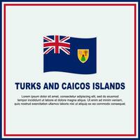 turken en caicos eilanden vlag achtergrond ontwerp sjabloon. turken en caicos eilanden onafhankelijkheid dag banier sociaal media na. banier vector